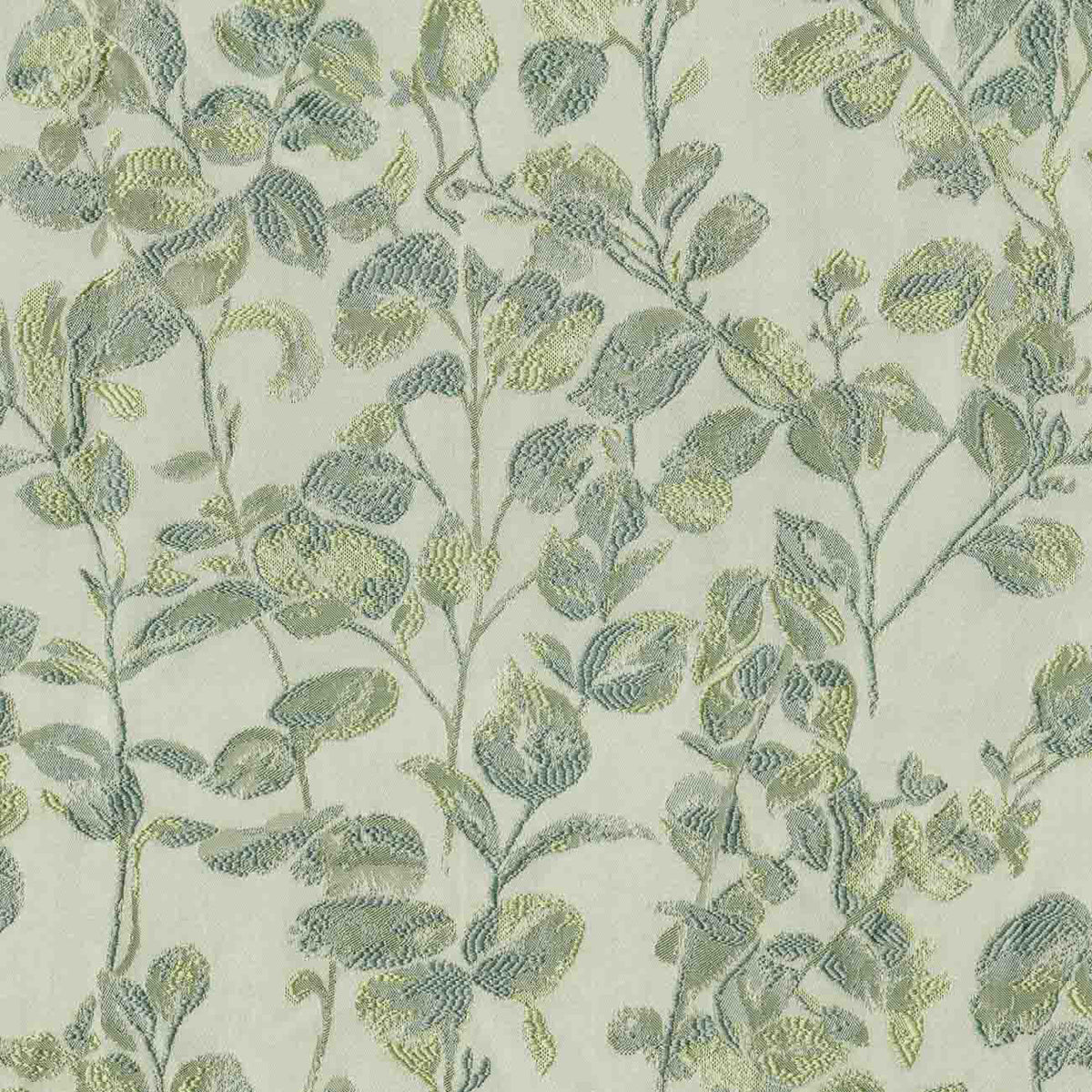 KRITI AQUA GREEN FLORAL CURTAIN FABRIC