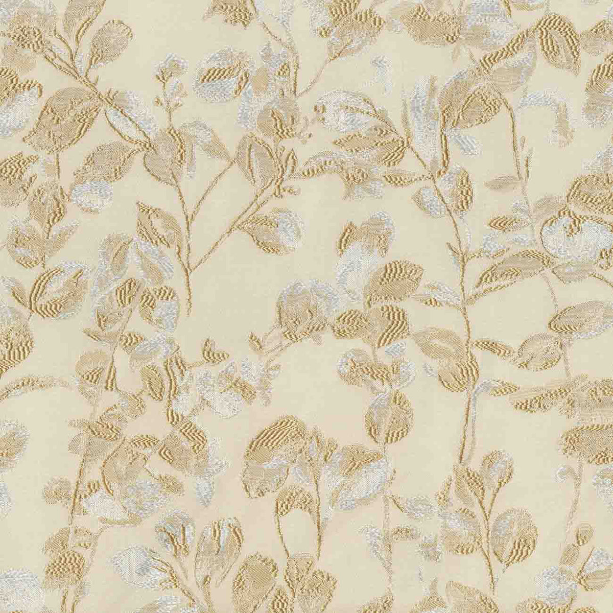 KRITI WHITE FOWN FLORAL CURTAIN FABRIC
