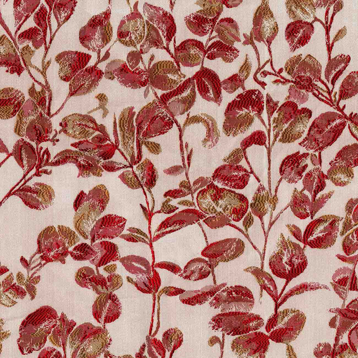 KRITI RED FLORAL CURTAIN FABRIC