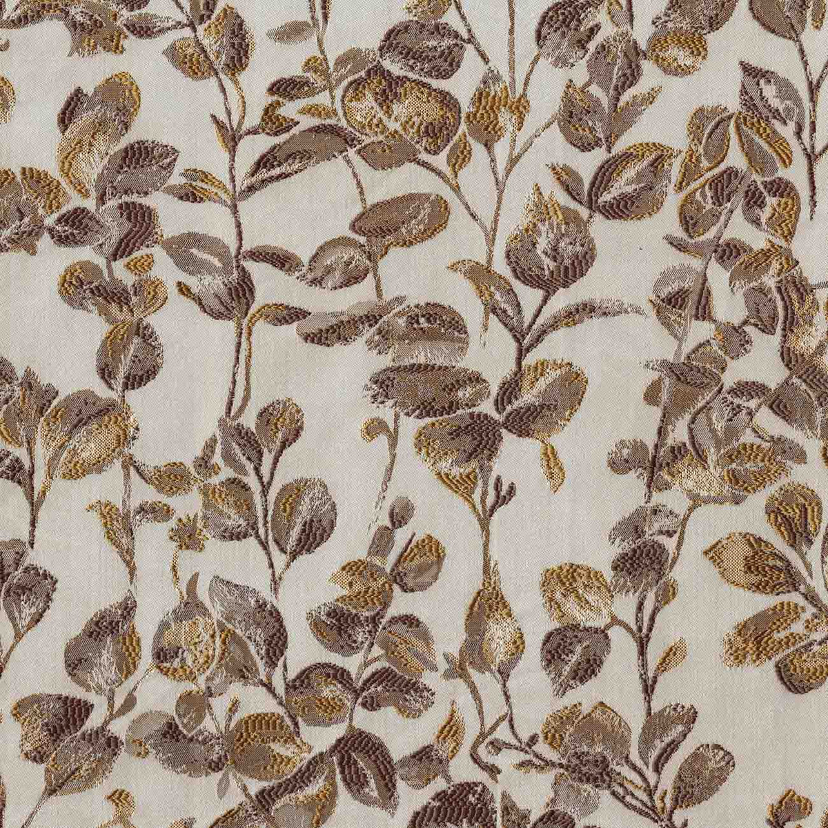 KRITI COFFEE FLORAL CURTAIN FABRIC
