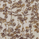 KRITI COFFEE FLORAL CURTAIN FABRIC