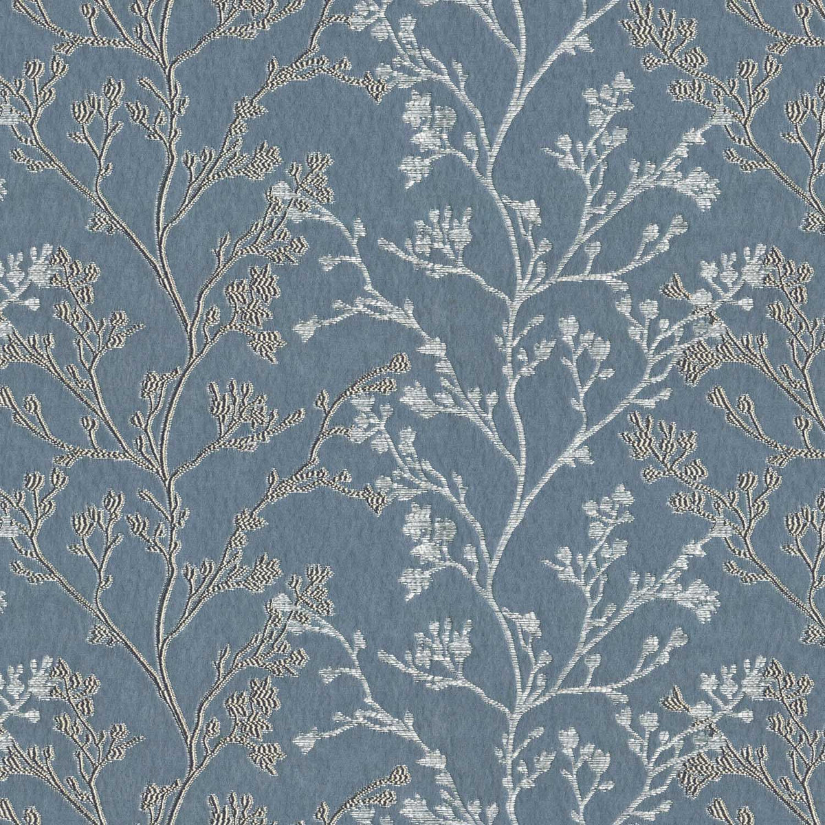 AROMA GREY LEAF CURTAIN FABRIC