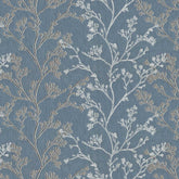 AROMA GREY LEAF CURTAIN FABRIC