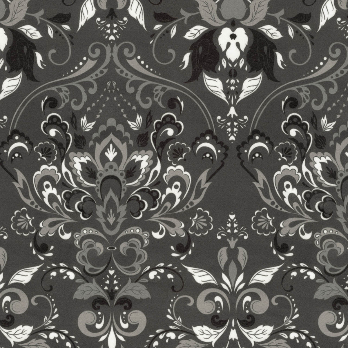 ORBIT PRINTED OFF BLACK ABSTRACT  CURTAIN FABRIC