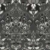 ORBIT PRINTED OFF BLACK ABSTRACT  CURTAIN FABRIC