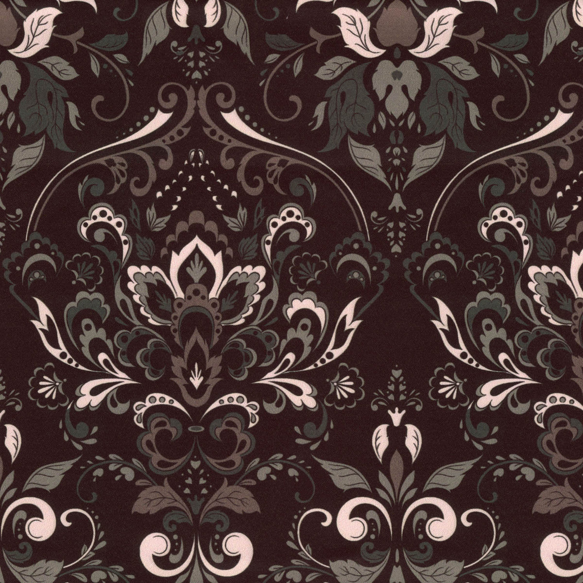 ORBIT PRINTED BLACK ABSTRACT CURTAIN FABRIC