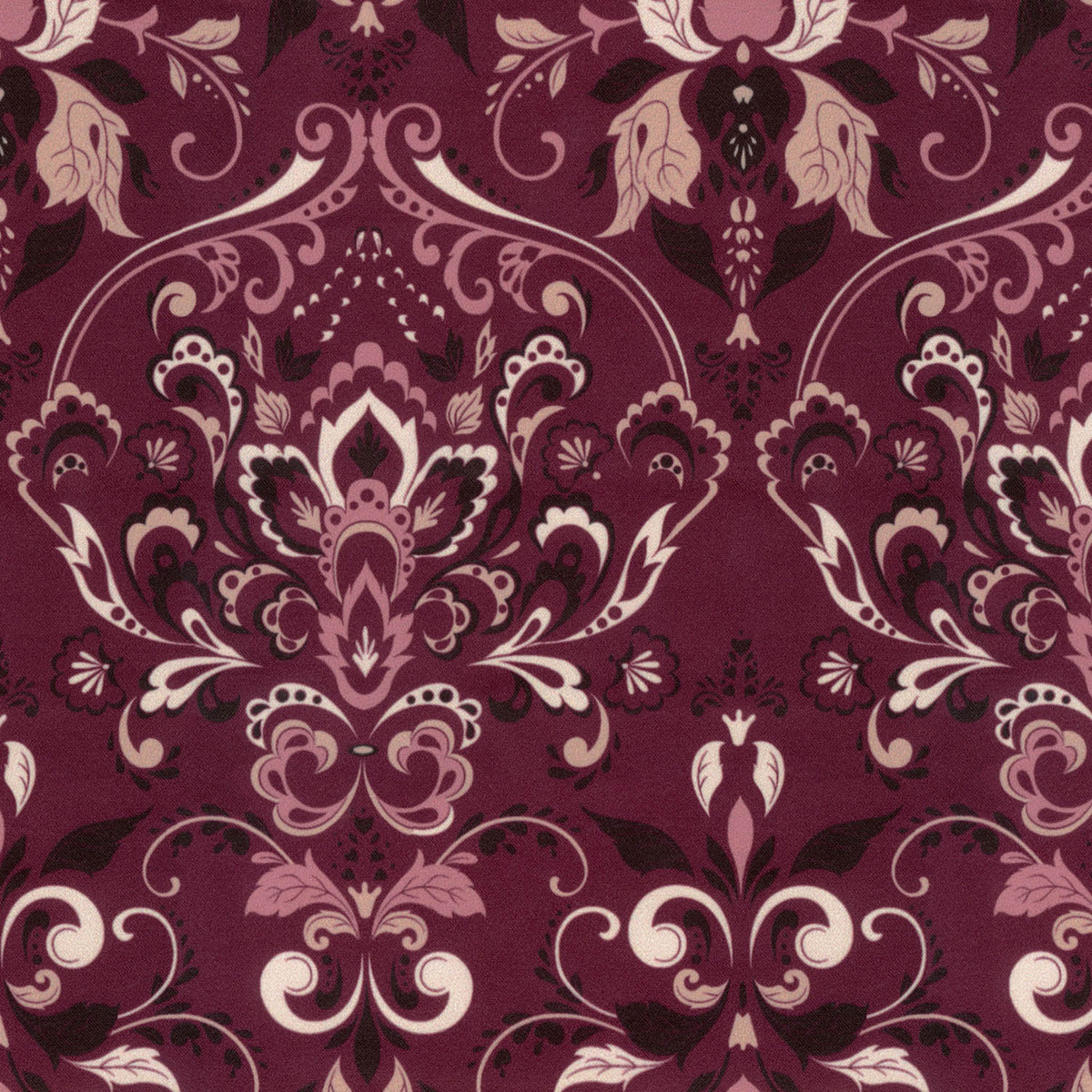 ORBIT PRINTED MEHROON ABSTRACT CURTAIN FABRIC