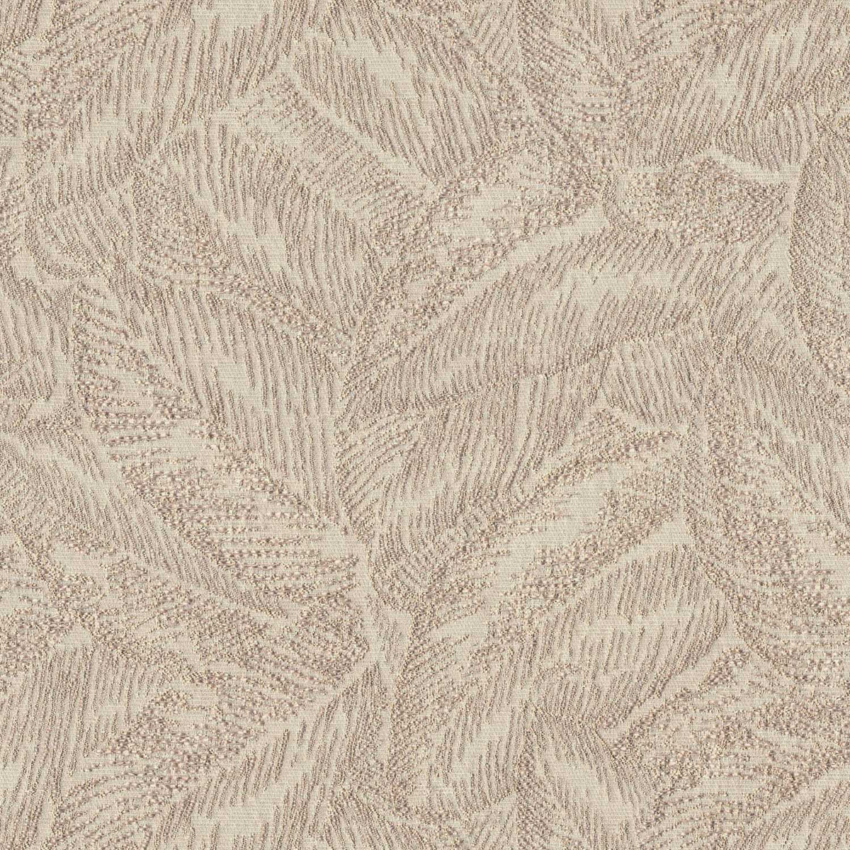 611070 BEIGE LEAF PRINTED TEXTURE CURTAIN FABRIC