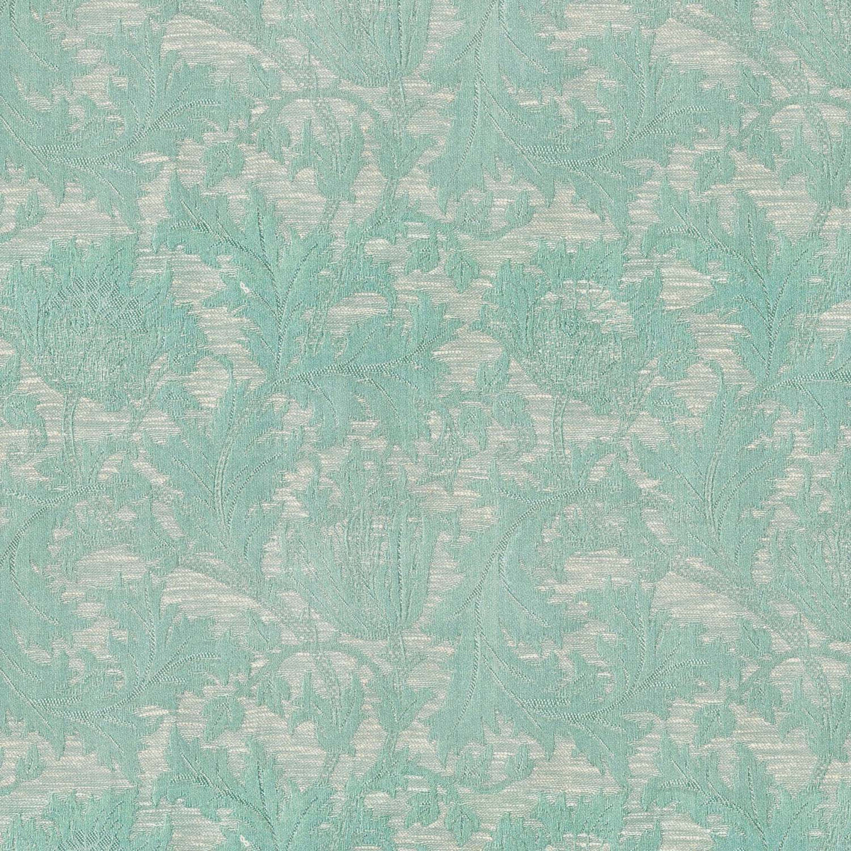 HERITAGE GREEN FLORAL CURTAIN FABRIC