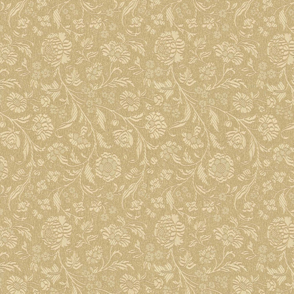 SPAIN GOLDEN FLORAL CURTAIN FABRIC