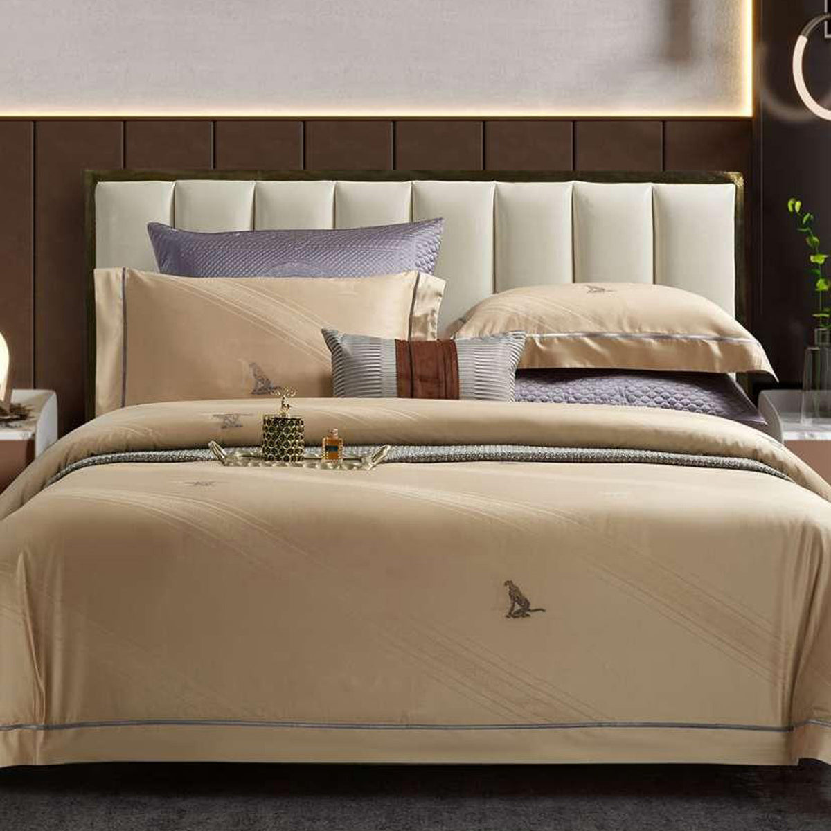MANSION 800 THREAD COUNT PREMIUM LIGHT BROWN BEDSHEET