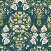 PICHWAI GREEN FLORAL LEATHERITE SOFA FABRIC