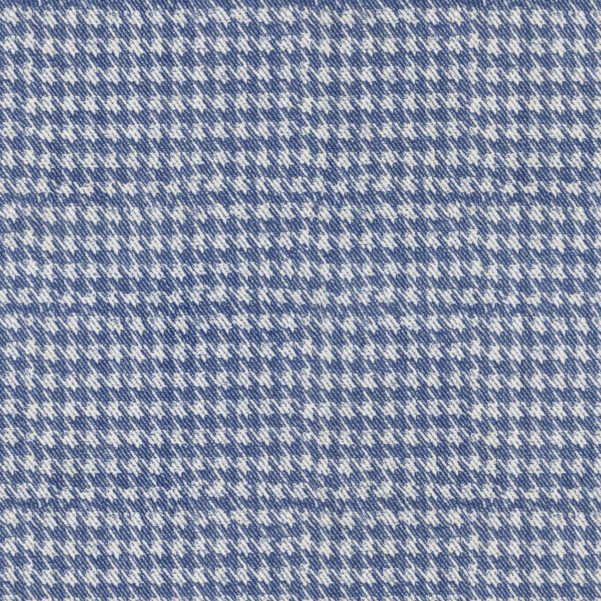 ATHOLL HOUNDSTOOTH BLUE VELVET SOFA FABRIC