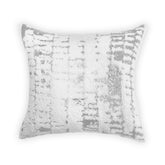 WHITE FEATHER SILVER FOIL PRINT CUSHION COVER (40X40) CMS