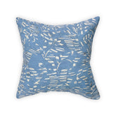 BLUE COTTON TEXTURE HAND EMBOIDERY CUSHION COVER (40X40CMS)