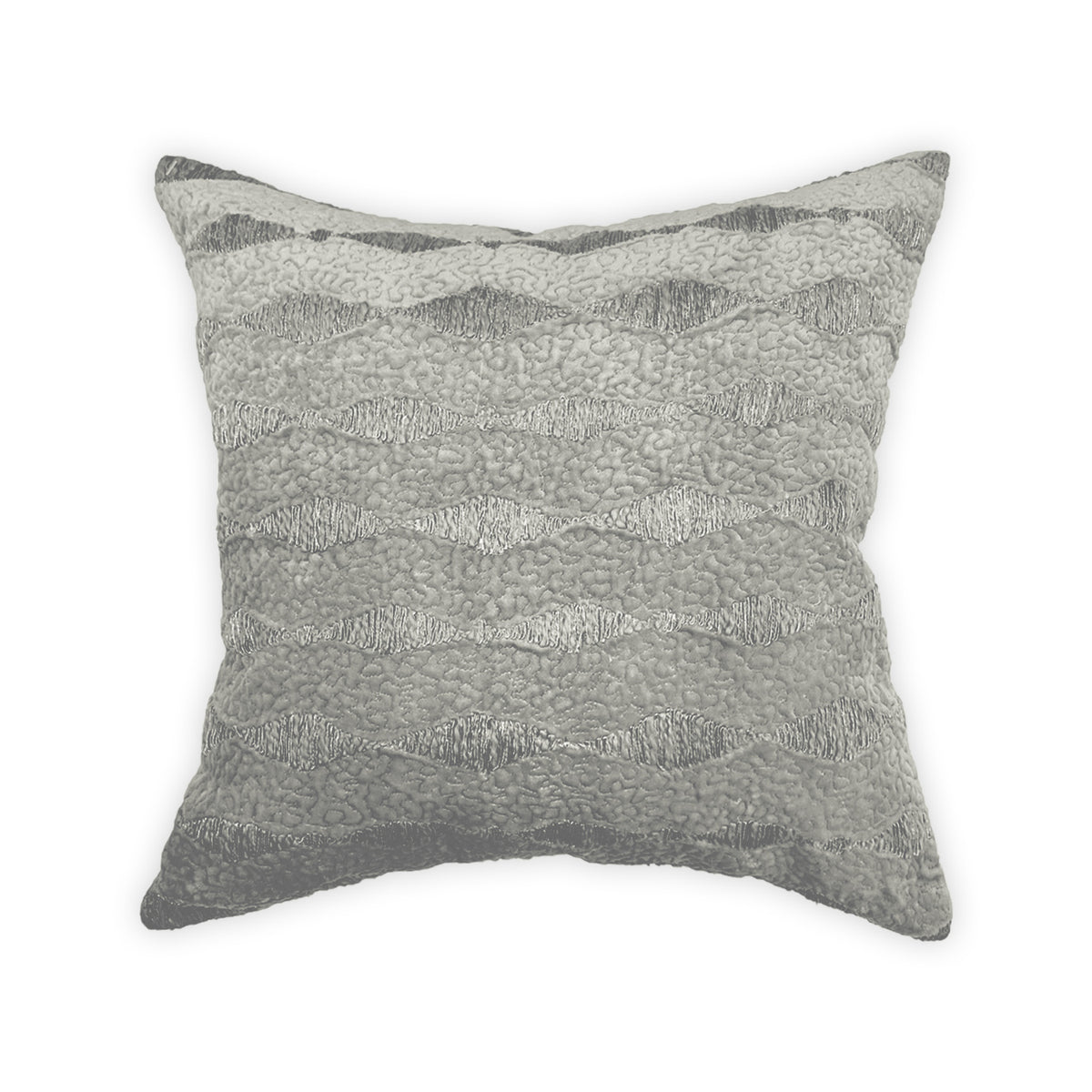 GREY COTTON VELVET MACHINE EMBOIDERY CUSHION COVER (40X40CMS)
