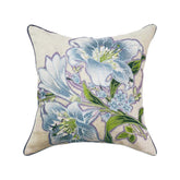 PURPLE FLORAL COTTON MACHINE EMBROIDERY CUSHION COVER (40X40CMS)