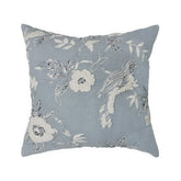 GREY FLORAL COTTON MACHINE EMBROIDERY CUSHION COVER (45X45CMS)