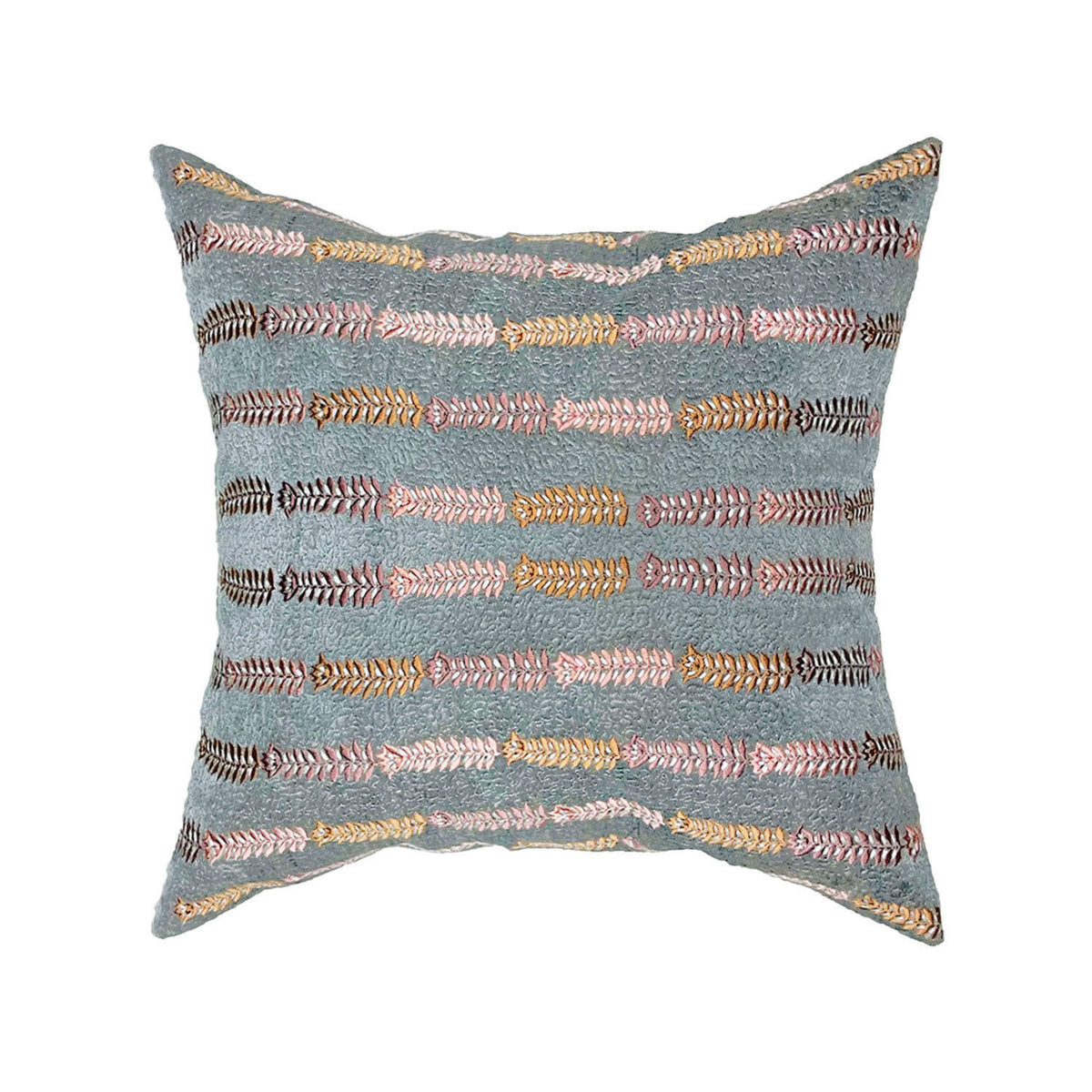 BLUSH VELVET MACHINE EMBROIDERY CUSHION COVER (40X40CMS)
