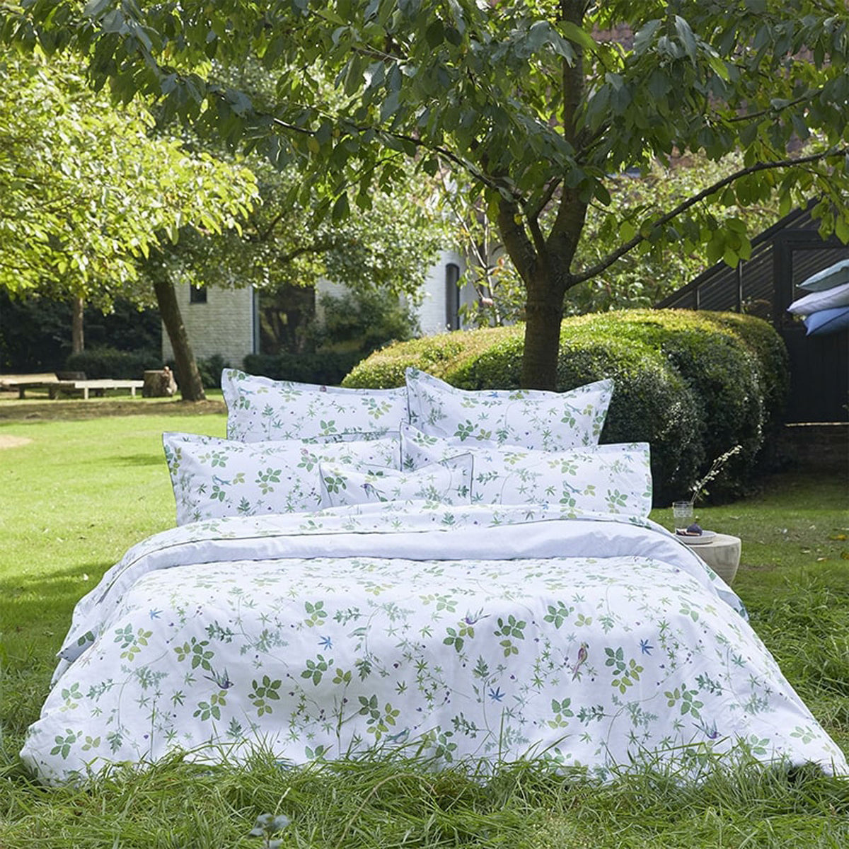 ALEXANDRE TURPAULT ENVOLEE BLANC ORGANIC COTTON SATIN LUXURY DOUBLE BEDSHEET