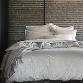ALEXANDRE TURPAULT QUANTIQUE NACRE ORGANIC COTTON SATIN LUXURY DOUBLE BEDSHEET